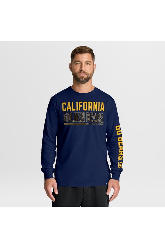 Men's Fanatics Navy Cal Bears Quad Fuel The Fire Long Sleeve T-Shirt