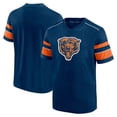 thumbnail image 1 of Men's Fanatics Navy Chicago Bears Textured Throwback Hashmark V-Neck T-Shirt, 1 of 3