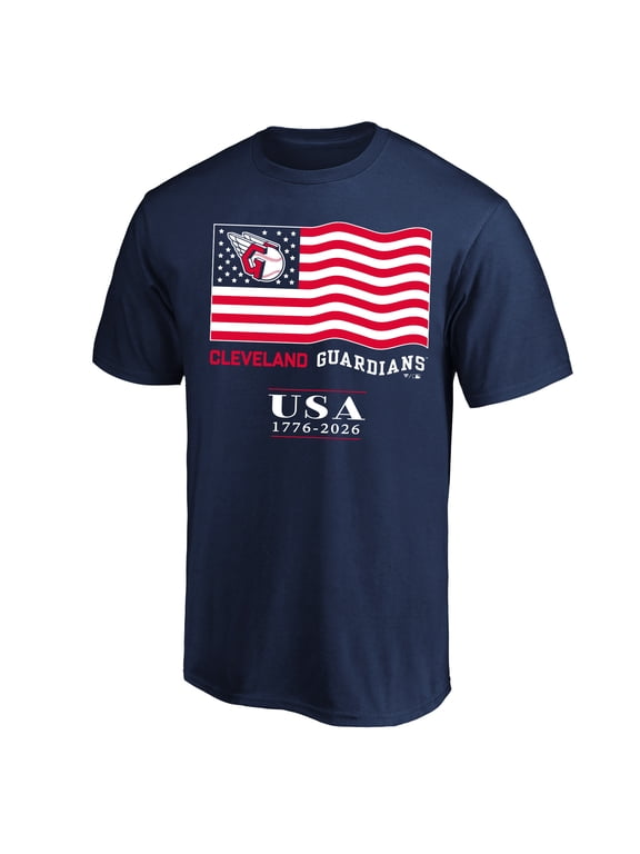 Men's Fanatics Navy Cleveland Guardians USA 1776-2026 Big & Tall T-Shirt