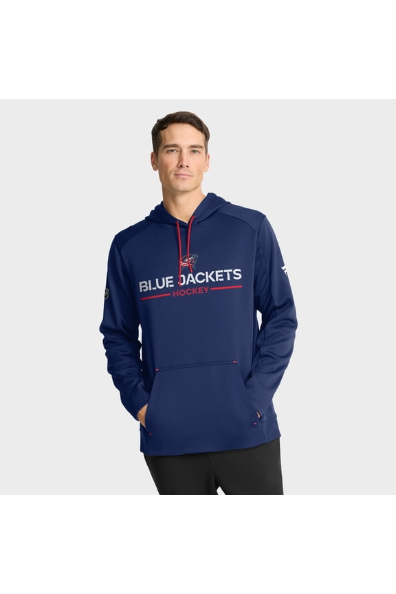 Men's Fanatics Navy Columbus Blue Jackets Authentic Pro Rink Hoodie
