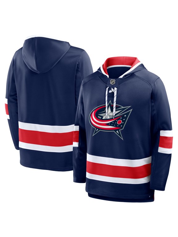 Men's Fanatics Navy Columbus Blue Jackets Prime Time Fleece Hoodie