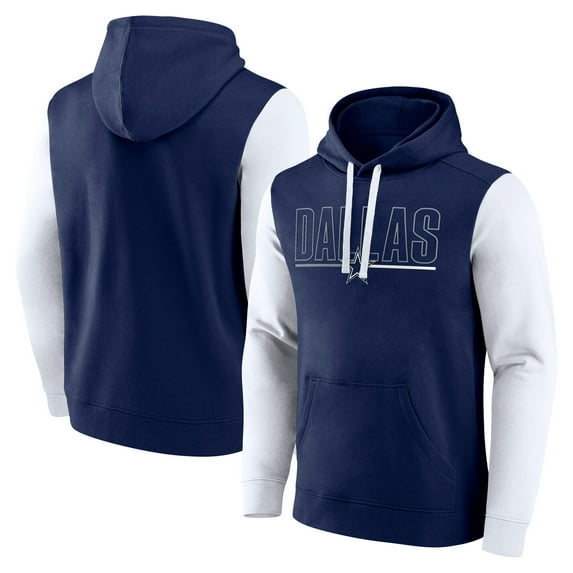 Men's-Fanatics Navy Dallas Cowboys Big & Tall Outline Pullover Hoodie