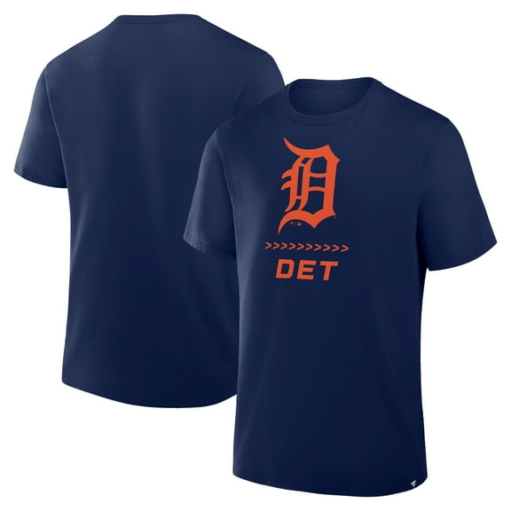 Men's Fanatics Navy Detroit Tigers Clubhouse Legacy Side Swipe T-Shirt