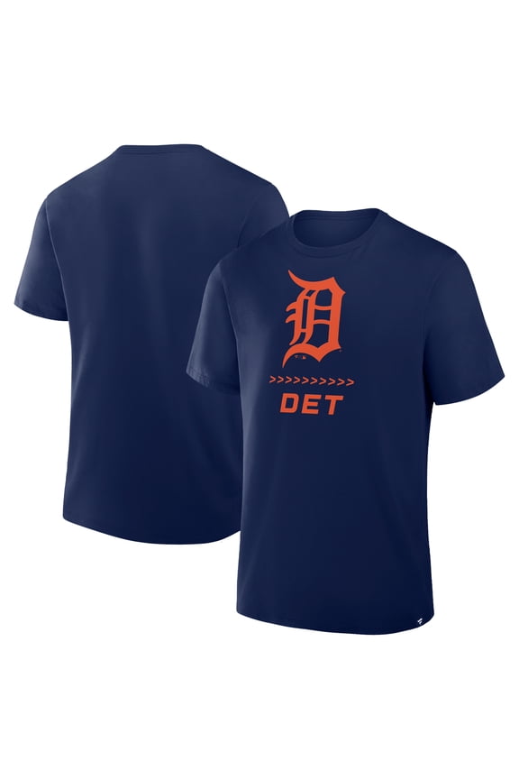 Men's Fanatics Navy Detroit Tigers Clubhouse Legacy Side Swipe T-Shirt