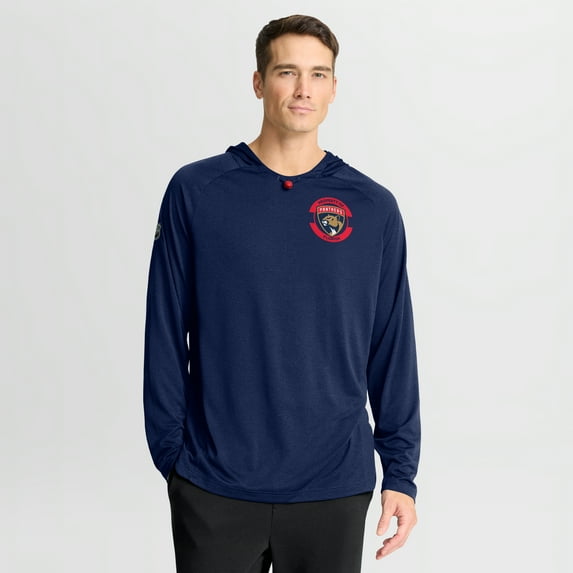 Men's Fanatics Navy Florida Panthers Authentic Pro Rink Raglan Hoodie
