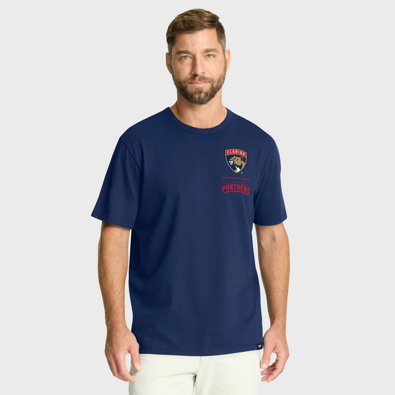 Men's Fanatics Navy Florida Panthers Crash The Net Legacy T-Shirt