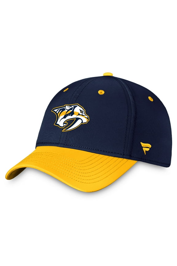 Men's Fanatics Navy/Gold Nashville Predators Authentic Pro Rink Two-Tone Flex Hat