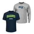 thumbnail image 1 of Men's Fanatics  Navy/Heather Gray Seattle Seahawks Big & Tall 2-Pack T-Shirt Set, 1 of 1