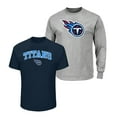 thumbnail image 1 of Men's Fanatics  Navy/Heather Gray Tennessee Titans Big & Tall 2-Pack T-Shirt Set, 1 of 1