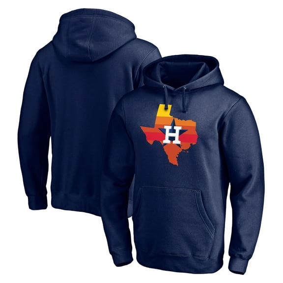 Men's Navy Houston Astros Hometown Collection Texas Sunrise Pullover Hoodie