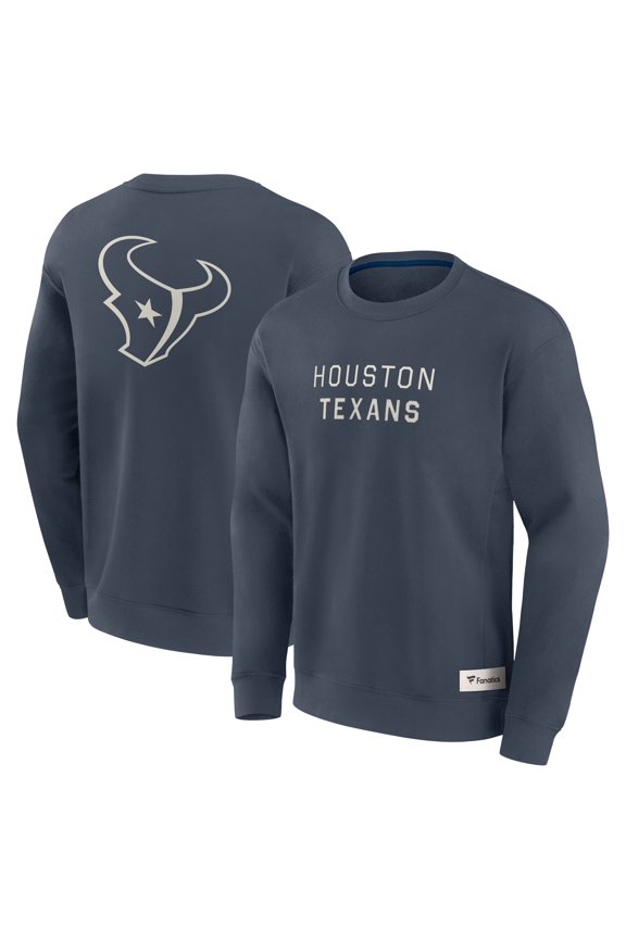 Men's Fanatics Navy Houston Texans Elements Future Ground Lettering Pullover Sweatshirt