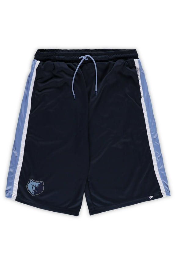 Men's Fanatics Navy Memphis Grizzlies Big & Tall Referee Iconic Mesh Shorts