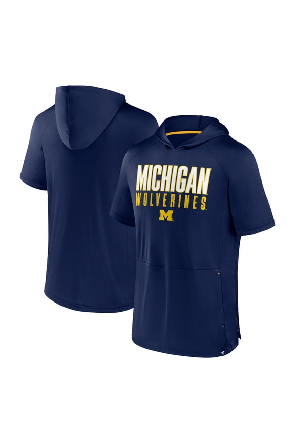 Men's Fanatics Navy Michigan Wolverines Core Read Hoodie T-Shirt