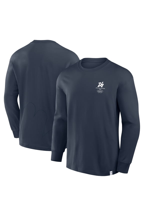 Men's Fanatics Navy Milano Cortina 2026 Winter Olympics Long Sleeve T-Shirt