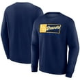 thumbnail image 1 of Men's Fanatics Navy Milwaukee Brewers Focus Fleece Pullover Sweatshirt, 1 of 3
