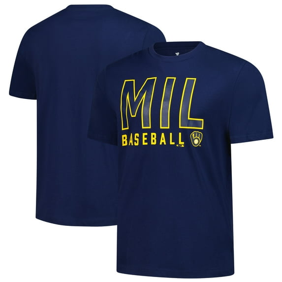 Men's-Fanatics Navy Milwaukee Brewers T-Shirt
