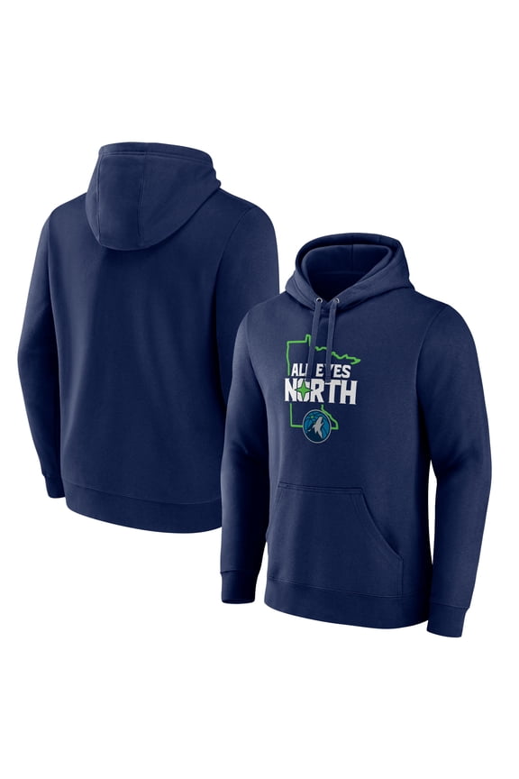 Men's Navy Minnesota Timberwolves Pick & Roll Coverage Pullover Hoodie