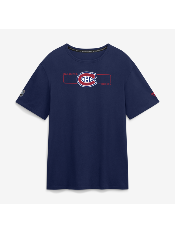 Men's Fanatics Navy Montreal Canadiens Authentic Pro Primary Logo T-Shirt