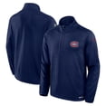 thumbnail image 1 of Men's Fanatics Navy Montreal Canadiens Authentic Pro Rink Quarter-Zip Top, 1 of 3