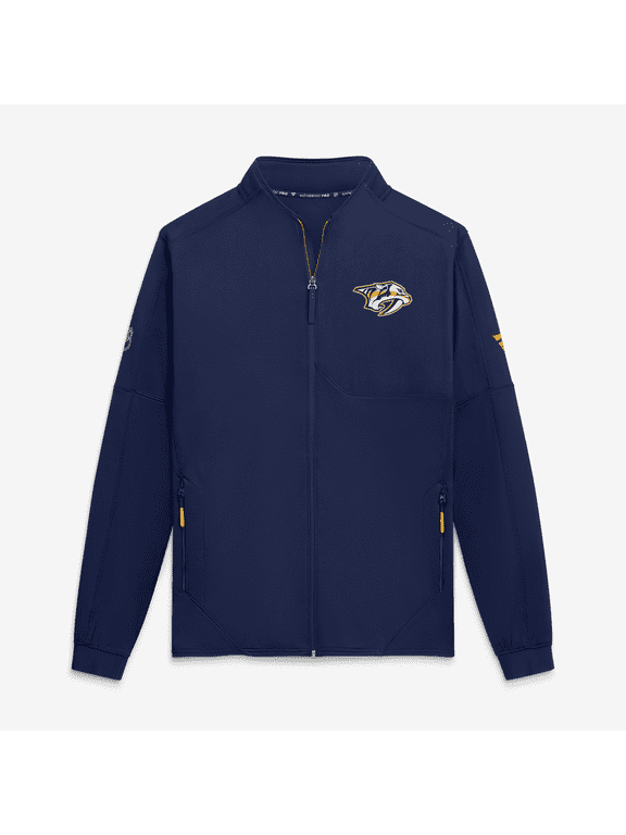 Men's Fanatics Navy Nashville Predators Authentic Pro Rink Fleece Full-Zip Jacket
