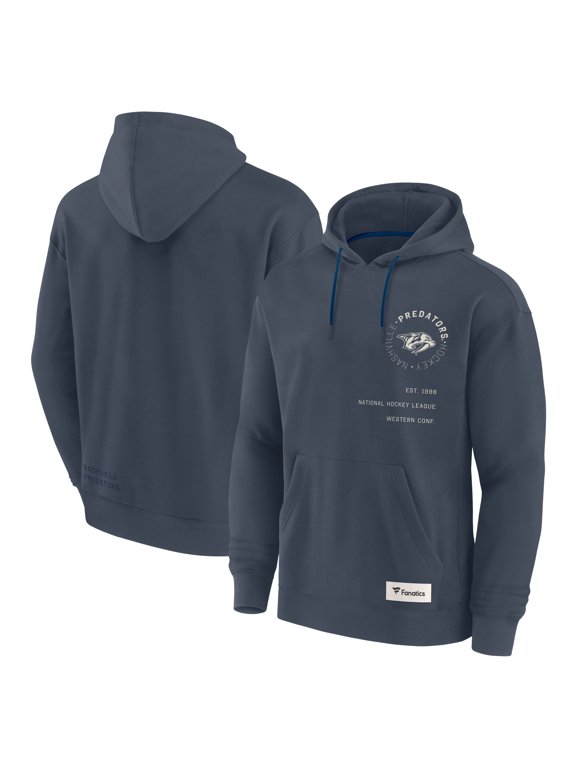 Men's Fanatics Navy Nashville Predators Future Ground Info Pullover Hoodie