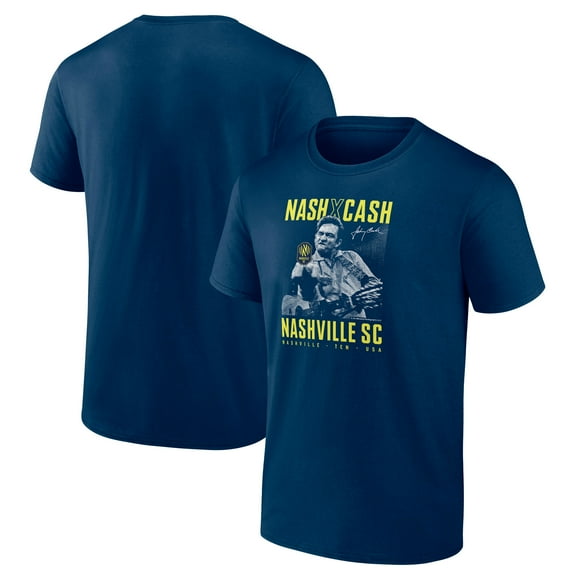 Men's Fanatics Navy Nashville SC x Johnny Cash Finger T-Shirt