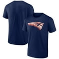 thumbnail image 1 of Men's Fanatics Navy New England Patriots Chrome Dimension T-Shirt, 1 of 3