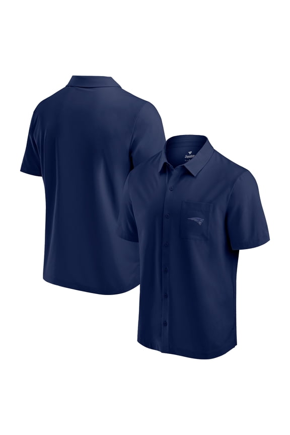 Men's Fanatics Navy New England Patriots Front Office Button-Up Shirt