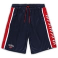thumbnail image 1 of Men's Fanatics Navy New Orleans Pelicans Big & Tall Referee Iconic Mesh Shorts, 1 of 1