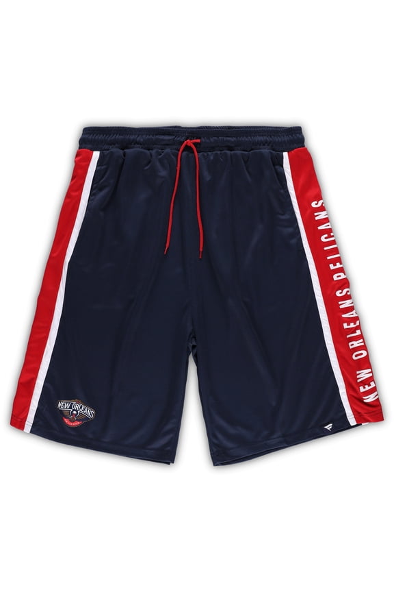 Men's Fanatics Navy New Orleans Pelicans Big & Tall Referee Iconic Mesh Shorts