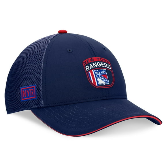 Men's Fanatics Navy New York Rangers 2024 NHL Draft On Stage Trucker Adjustable Hat