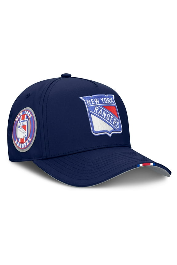 Men's Fanatics Navy New York Rangers 2025 NHL Draft Authentic Pro On-Stage Podium A-Frame Adjustable Hat