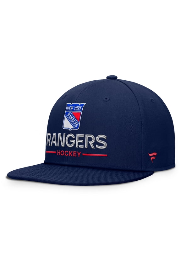 Men's Fanatics Navy New York Rangers Authentic Pro Rink Lockup Snapback Hat