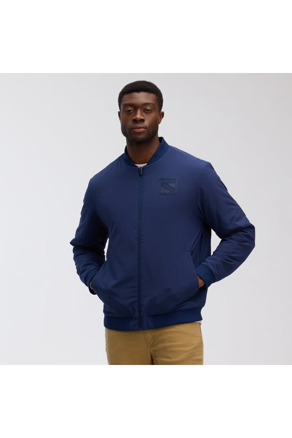 Men's Fanatics Navy New York Rangers Authentic Pro Road Lightweight Full-Zip Bomber Jacket