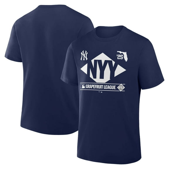 Men's Fanatics Navy New York Yankees 2025 Spring Training Grapefruit League True Icon T-Shirt
