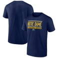 thumbnail image 1 of Men's Fanatics Navy Notre Dame Fighting Irish Fundamentals Stripe and Block T-Shirt, 1 of 3