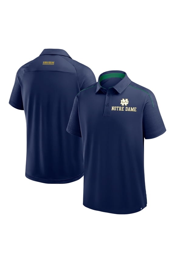 Men's Fanatics Navy Notre Dame Fighting Irish Take The Lead Defender Raglan Polo