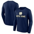 thumbnail image 1 of Men's Fanatics Navy Notre Dame Fighting Irish Team Lockup Long Sleeve T-Shirt, 1 of 3