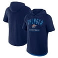 thumbnail image 1 of Men's Fanatics Navy Oklahoma City Thunder Pass Legend Raglan Hoodie T-Shirt, 1 of 3
