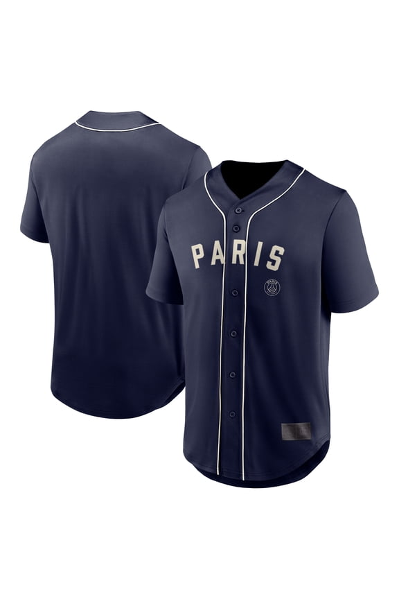 Men's Fanatics Navy Paris Saint-Germain Oversized Baseball Jersey