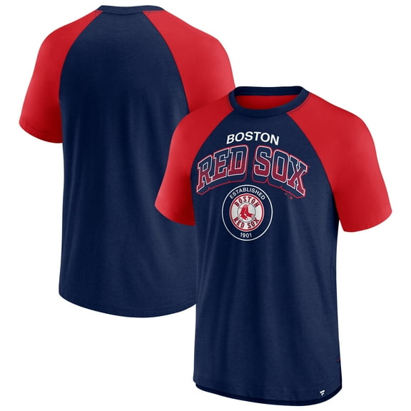 Men's Fanatics  Navy/Red Boston Red Sox Fundamentals Walk Off Raglan T-Shirt