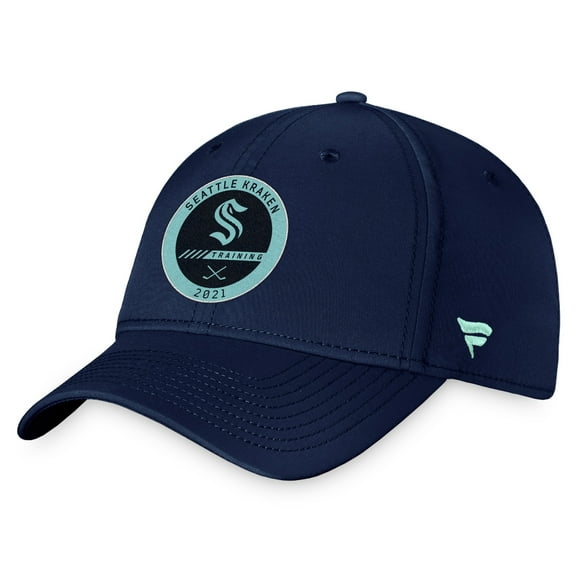 Men's Fanatics Navy Seattle Kraken 2021 Authentic Pro Training Camp Flex Hat