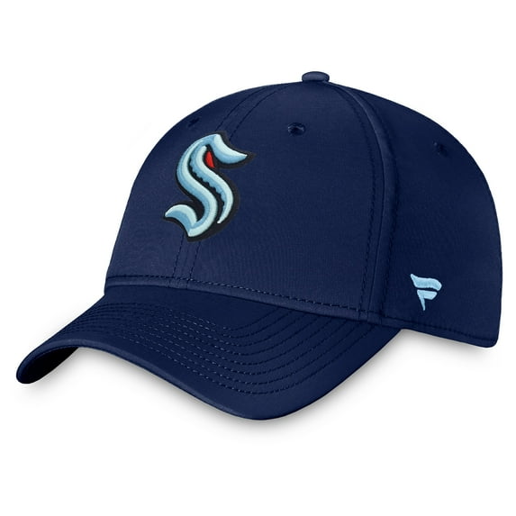 Men's Fanatics Navy Seattle Kraken Core Primary Logo Flex Hat