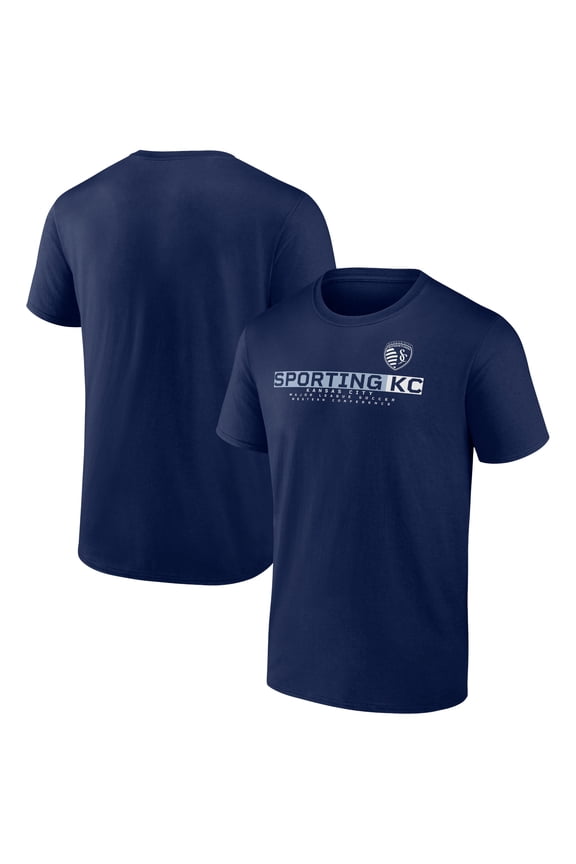 Men's Fanatics Navy Sporting Kansas City Fundamentals T-Shirt