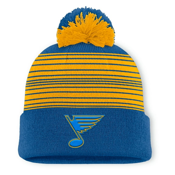 Men's Fanatics  Navy St. Louis Blues Fundamental Spirit Cuffed Pom Knit Hat