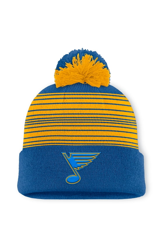 Men's Fanatics Navy St. Louis Blues Fundamental Spirit Cuffed Pom Knit Hat