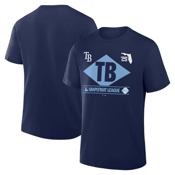 Men's Fanatics Navy Tampa Bay Rays 2025 Spring Training Grapefruit League True Icon T-Shirt