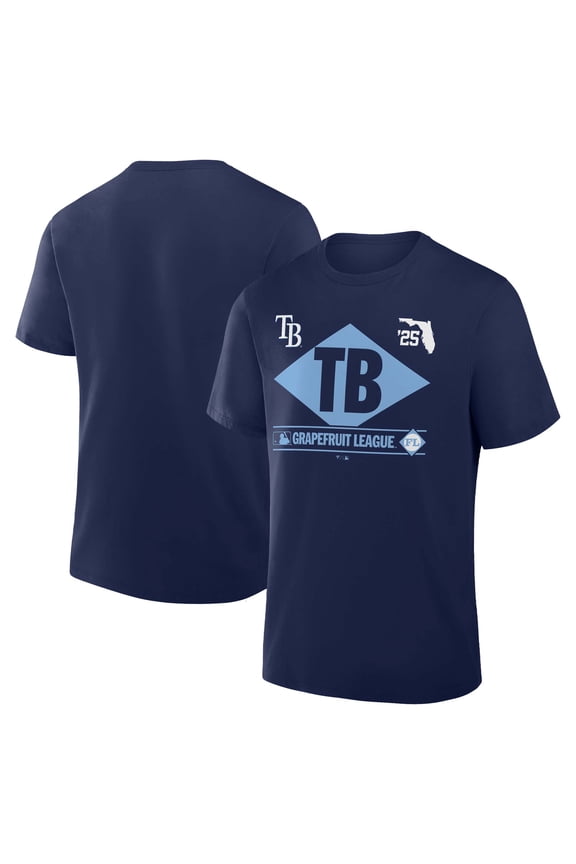 Men's Fanatics Navy Tampa Bay Rays 2025 Spring Training Grapefruit League True Icon T-Shirt