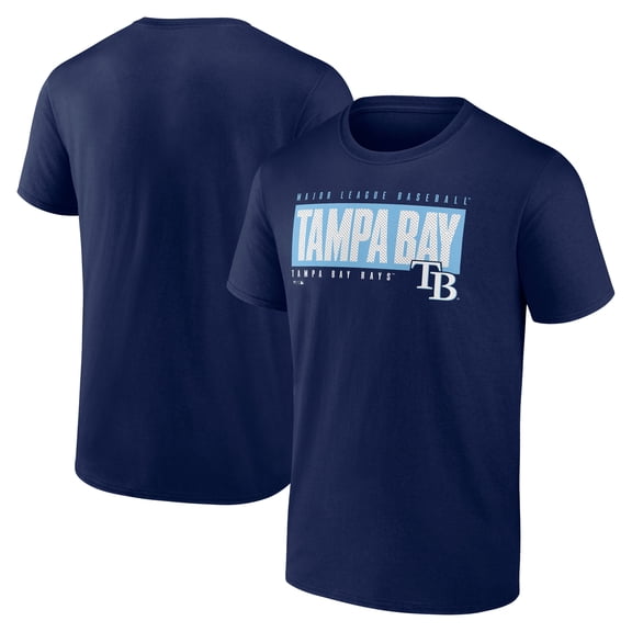 Men's Fanatics Navy Tampa Bay Rays Blocked Out T-Shirt