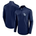thumbnail image 1 of Men's Fanatics Navy Tampa Bay Rays Quarterback Quarter-Zip Top, 1 of 3